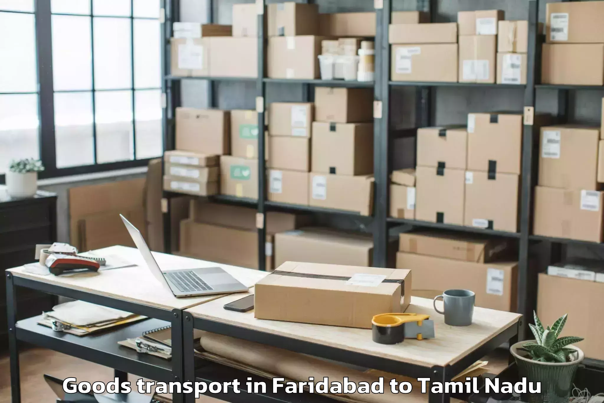 Professional Faridabad to Aduthurai Goods Transport